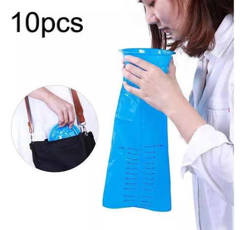 Bolsa De Viaje Desechable Ange Para Náuseas Y Vómitos, 10 Un