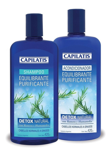 Set Shampoo Y Acondicionador Equilibrante Purificante Detox 