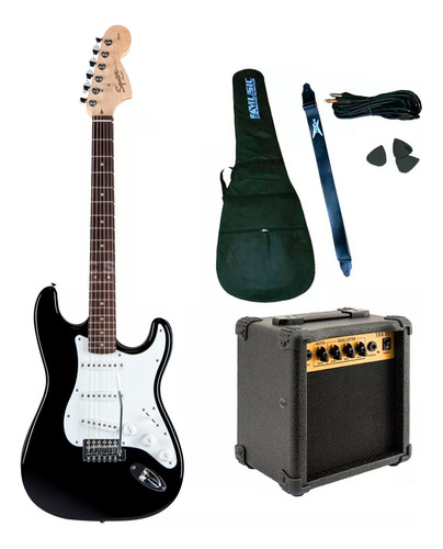 Pack Guitarra Electrica Stratocaster Squier Affinity + Ampli