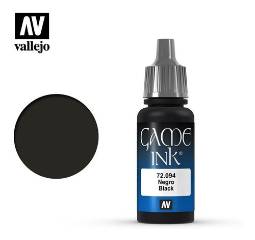 Imagen 1 de 2 de Pintura Acrilico Game Color Vallejo- Tinta Negro