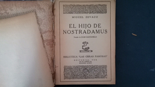 Libro El Hijo De Nostradamus (Usado)