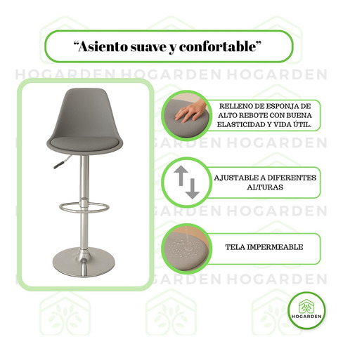 Banco Alto Eames 5 Kit Para Barra De Bar Y Cocina Moderno