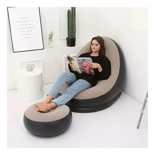 Sofá Tumbona Inflable Con Apoya Pies - Sofá Descanso