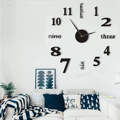 Diy Reloj De Pared Grande Sin Marco reloj Pared Silencio u
