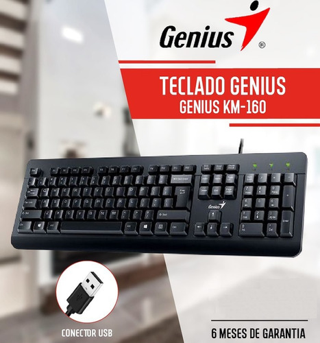 Teclado + Mouse Genius Km-160 Usb Español