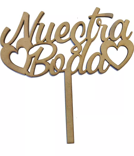 Comprar 12 Cake Toppers Nuestra Boda Recuerdos Fiesta Boda Novios