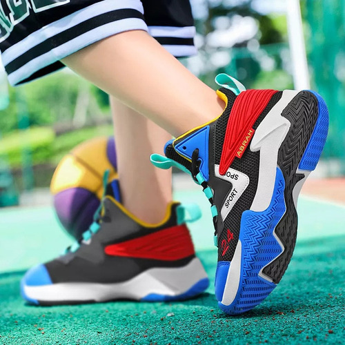 Zapatillas De Baloncesto Transpirables De Punto Para Niños
