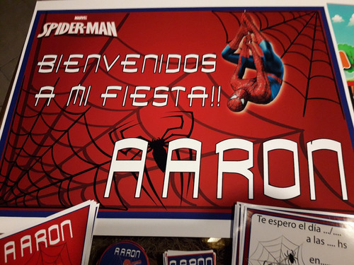 Combo Cumple Hombre Araña Spiderman Personalizado 