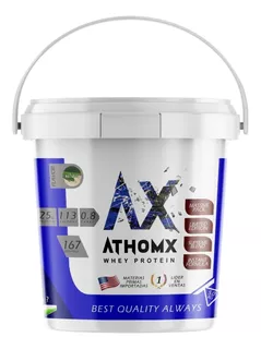 Suplemento en polvo AthomX Whey Protein proteínas sabor natural en balde de 5kg
