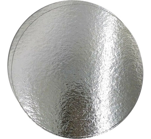 10 Base Laminada Cake Board Para Bolo Disco Prata 26cm
