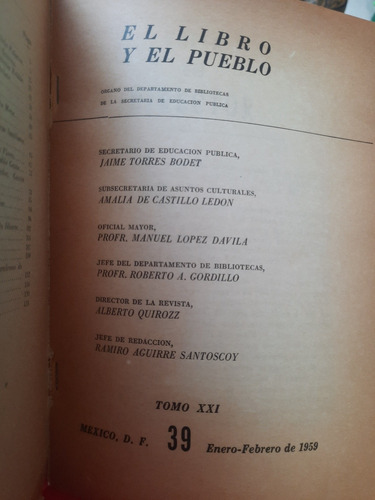 El Libro Y El Pueblo. Libro Antiguo De La Sep Jaime Torres B