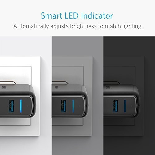 Cargador De Pared Doble Usb Anker Quick Charge 3.0 39w, Powe