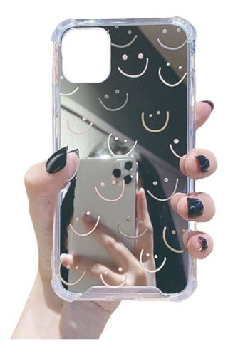 Forro Para iPhone XS Transparente Espejo Estampado De Carita