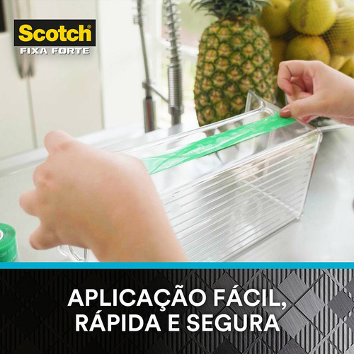 Fita Dupla Face 3m Scotch Fixa Forte Transparente 19mm X 2m