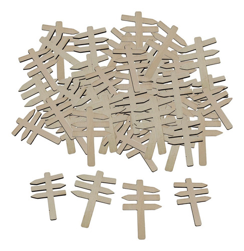 Pack De 50 Mini Letreros, Letreros De Madera, Conjunto E