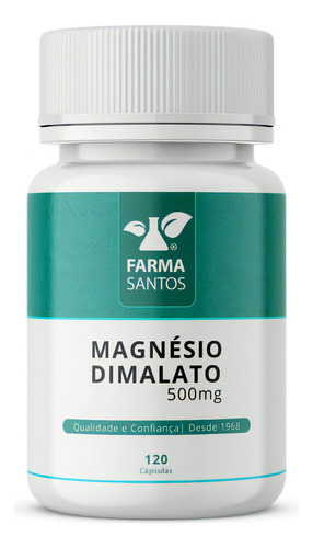 Diminui A Fadiga Magnésio Dimalato 500mg 120 Cápsulas