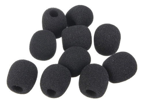 protección de escudo de cubierta de espuma de esponja de micrófono para auriculares Popluxy Parabrisas de micrófono de espuma de 10 piezas negro 