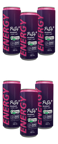 Energético Organico Guaraná E Açaí - 350ml - 6 Und.