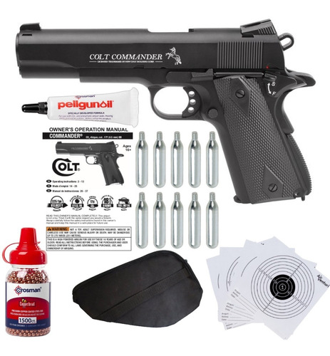 Postas Blowback 1911 Colt Commander Co2 Bbs 4.5mm Xchws P