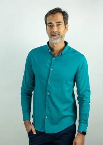 Camisa Formal Para Hombre Turquesa Manga Larga Nueva Cuotas sin