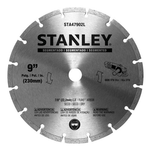 Disco Diamantados 9  Stanley Sta47902l Color Plateado