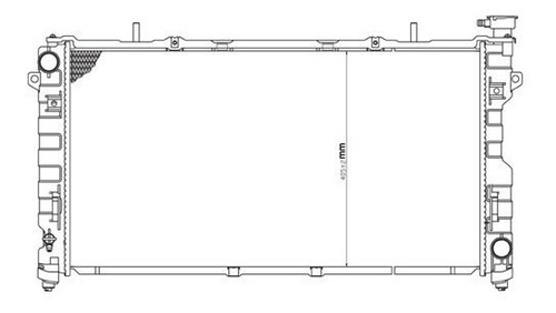 Radiador Town Country 2005-2006-2007 V6 3.8 Automatico Cdr