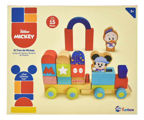 Disney Junior Mickey El Tren De Mickey Bloques 15pz Funbox Cantidad De Piezas 15