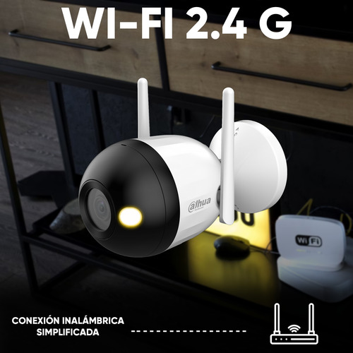 Kit videovigilancia Cronos Cámara Dahua IP Bala F4C-LED 4MP Full Color Audio WiFi + Microsd 256gb + Accesorios - Kit De Cámara Inteligente DH-F4C-LED-256GB (Memoria MicroSD WDD256G1P0C)