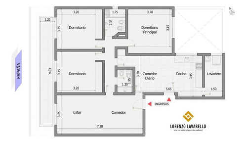Imagen 2 de 29 de Semipiso // Tres Dormitorios Con Cochera // España Al 0 // Centro // Posibilidad Permuta