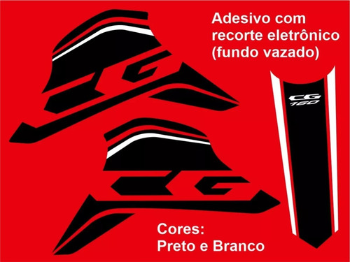 Adesivo Cg Fan 160 2024 Tanque Lateral + Gravata Fv3