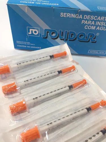 Jeringa de 1 ml, 12,7 x 0,30 mm, 13 x 0,30 mm, caja con 100 unidades