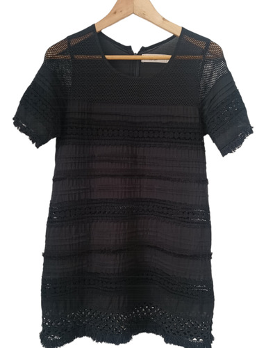 Wanama Vestido Broderie Negro Con Enagua Incluida! Tendencia