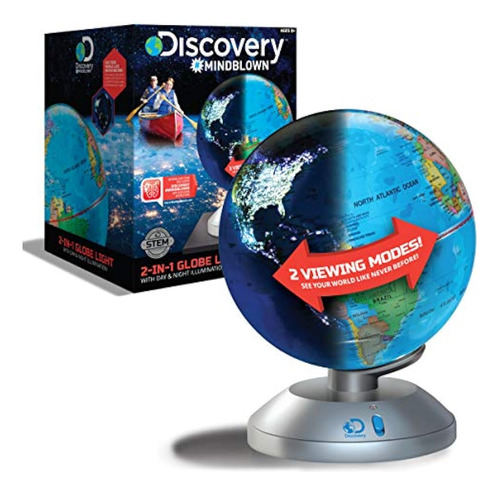 Discovery Kids Lámpara Led De Globo Mundial 2 En 1