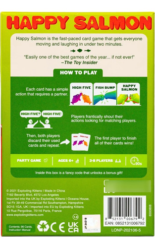 Happy Salmon - Juegos De Mesa - En Inglés