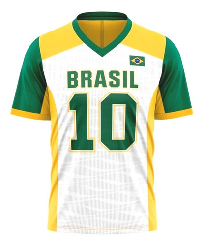 Camiseta Masculina Dry Texturizada Brasil Makuna Copa