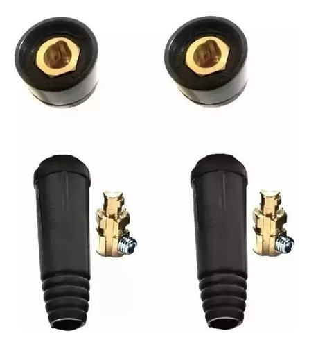 Conector Inversora De Solda 13mm Kit 2 Machos 2 Fêmeas