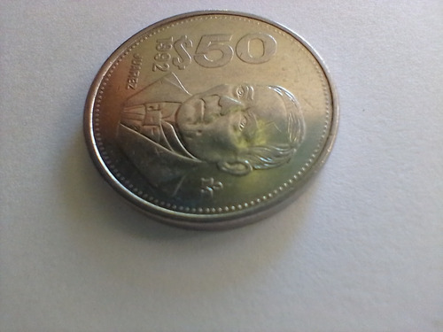 Moneda Antigua Mexicana $50 Benito Juarez 1992