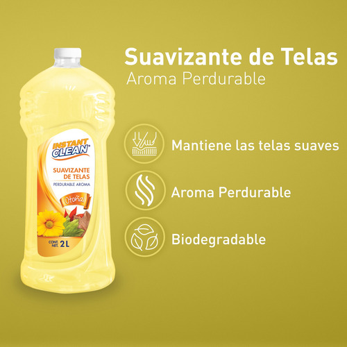 9 Suavizantes De Telas Instant Clean 2 Litros Otoñal