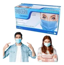 Comprar Ambiderm Cubrebocas Tricapa Plisado Caja C\u002F50pzs Para Adulto