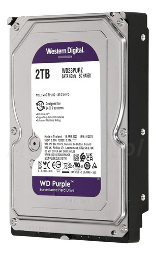 Disco Duro Interno Western Digital Purple Wd23purz 2tb 3.5''