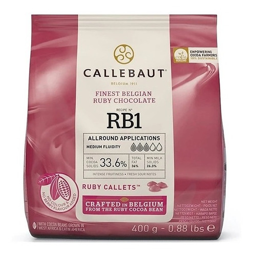 Chocolate Callebaut Ruby Rb1 400 Gr.