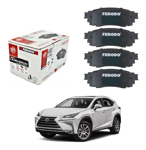 Jogo Pastilha Freio Tras Ceramica Lexus Nx 200t 300h 15/