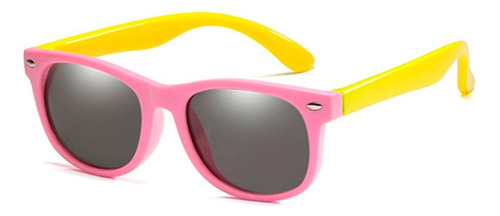 Óculos Solar Infantil Polarizado Uv400 - Rosa Amarelo