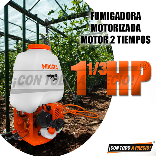 Fumigadora 2 Tiempos Nikata Fm-26cc Doble Varilla 25 Litros