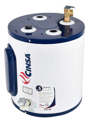 Calentador Eléctrico Cinsa Cie-06 22 L 127 V 2200 W Color Blanco 127V