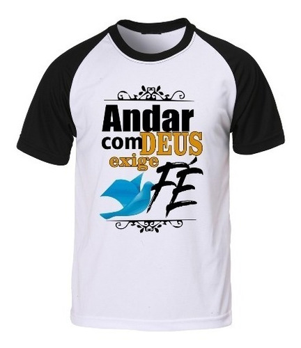 Camisa Camiseta Evangélica Gospel Andar Com Deus