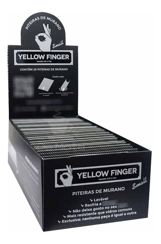 Caixa De Piteira Yellow Finger 25 Unidades Small 5mm