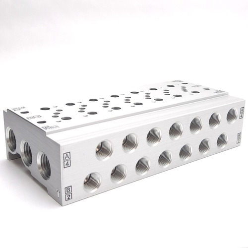 Smc Vv5qz25-0701tc Base Mounted Manifold, 7-station, 1/8 Cck
