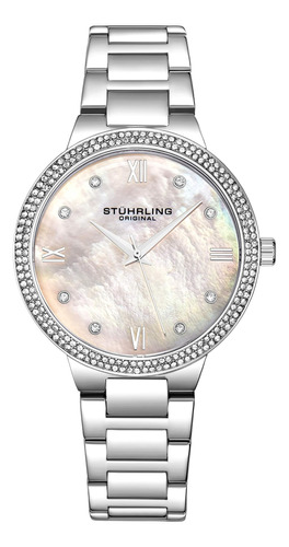 Stuhrling Reloj Original Para Mujer - Bisel De Cristal Pavim