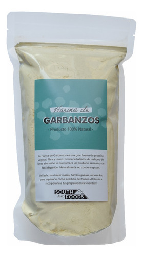 Harina De Garbanzos - 800gr - Sin Gluten - 100% Natural